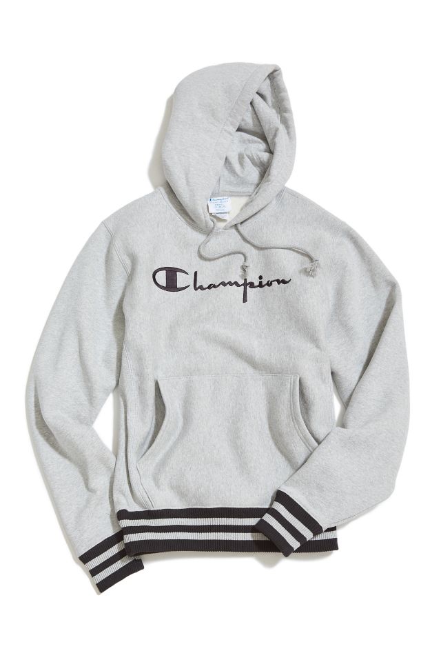 Champion oversized sporty striped hoodie sweatshirt on sale