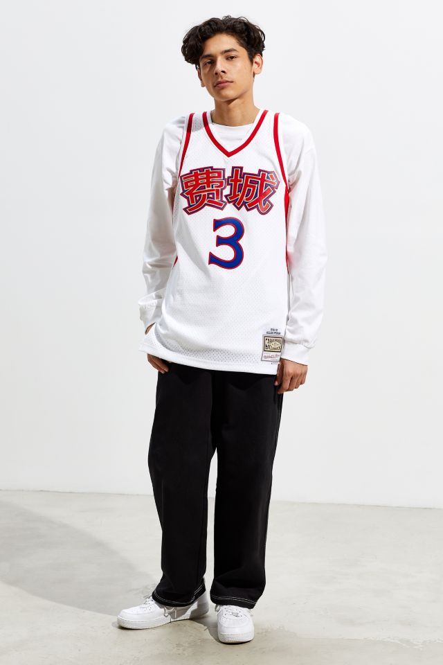 Allen Iverson Philadelphia 76ers Mitchell & Ness 2019 Chinese New Year Swingman Throwback Jersey – White