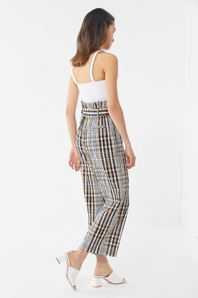 UO Plaid Belted Culotte Pant #1