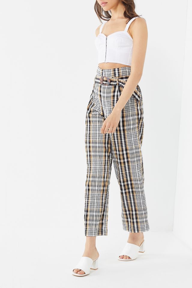 UO Plaid Belted Culotte Pant #2