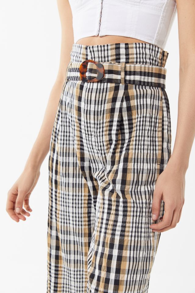 UO Plaid Belted Culotte Pant #3