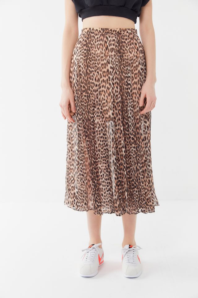 Bec + Bridge Kitty Kat Leopard Print Midi Skirt #3