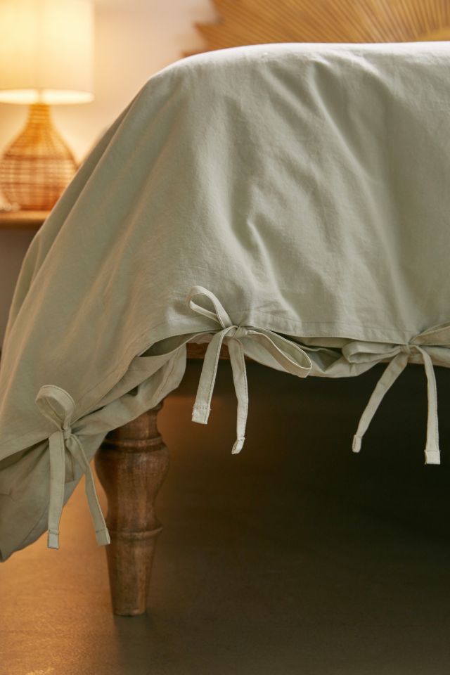 Maisie Washed Cotton Tie-Trim Duvet Cover #2