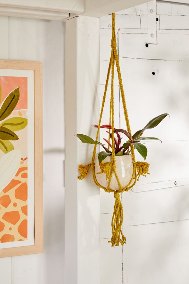 Fringed Hanging Planter Urban Outfitters