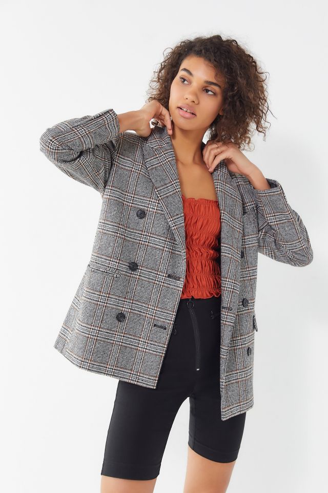 ASTR The Label Plaid Double-Breasted Blazer #1