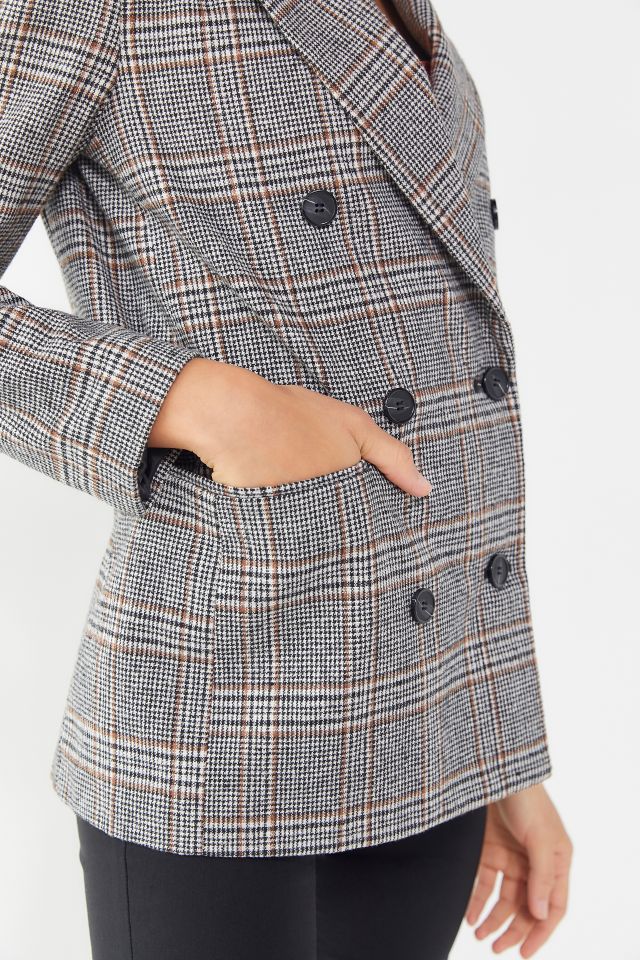 ASTR The Label Plaid Double-Breasted Blazer #4