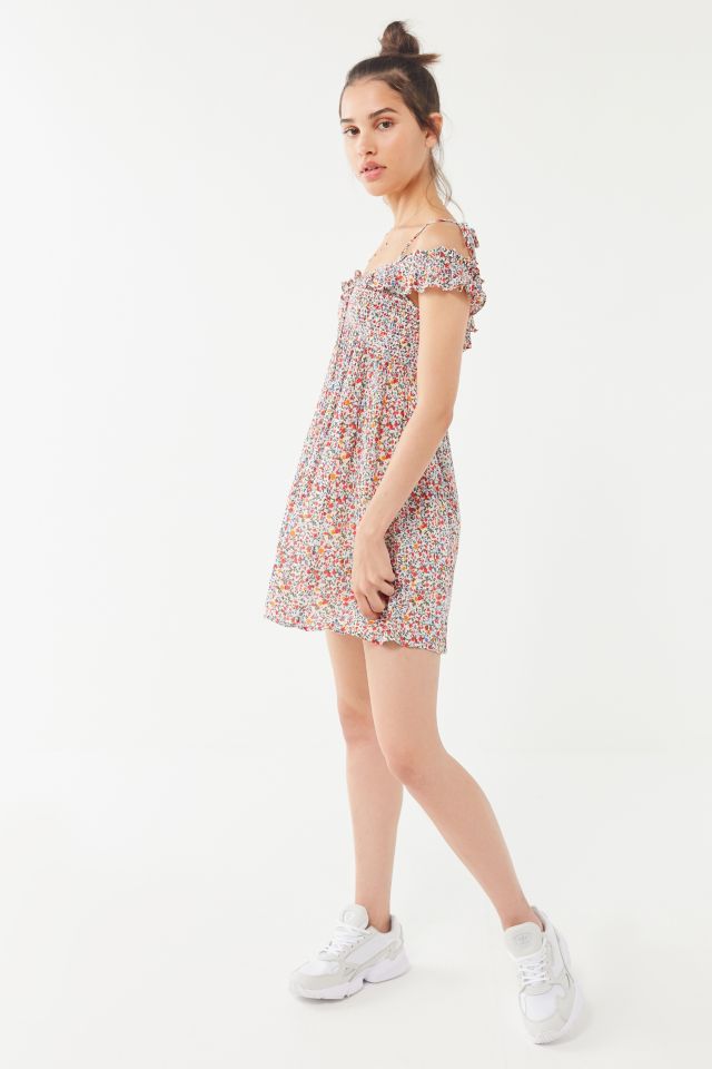 UO Josephine Gauze Babydoll Mini Dress #2