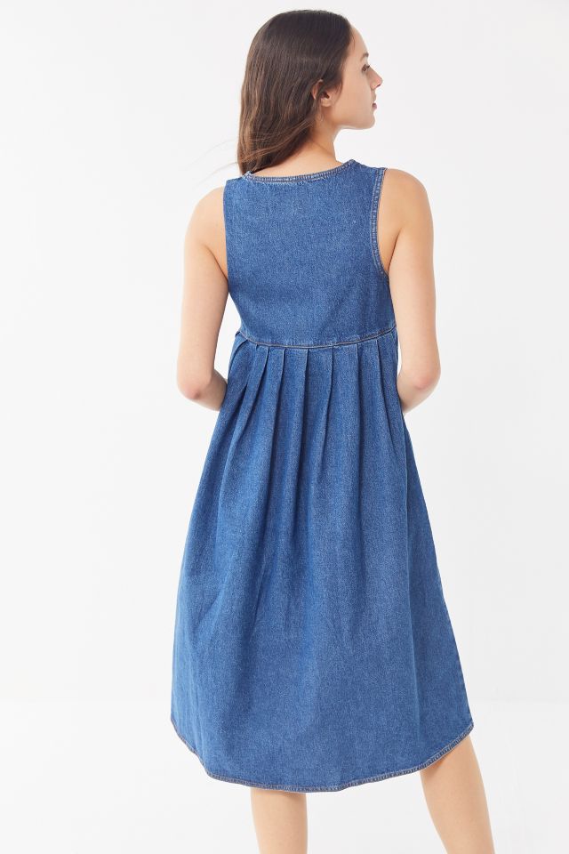BDG Matilda Denim Button-Down Babydoll Midi Dress #2