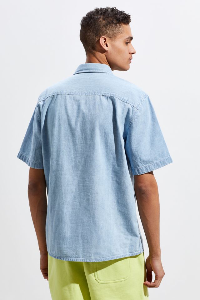 UO Denim Dad Short Sleeve Button-Down Shirt | Urban Outfitters