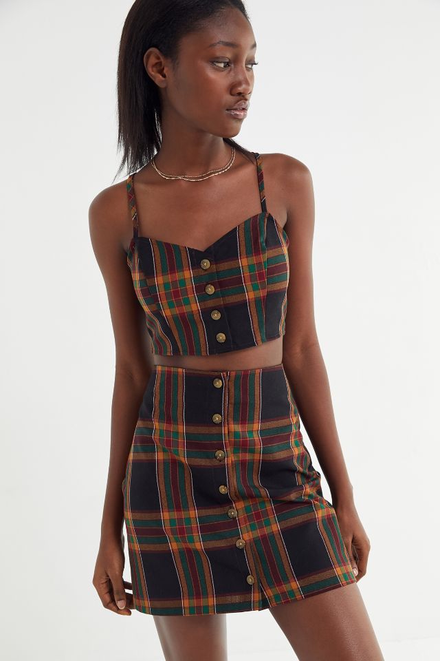 Brown plaid 2024 skirt urban outfitters