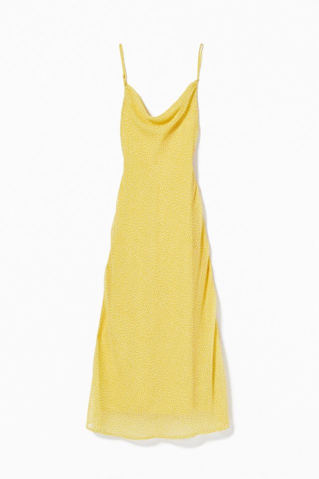 UO Ava Polka Dot Cowl Neck Slip Dress #4