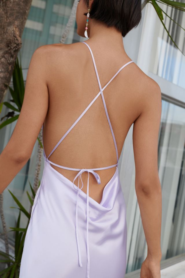 Open Back Maxi Slip Dress