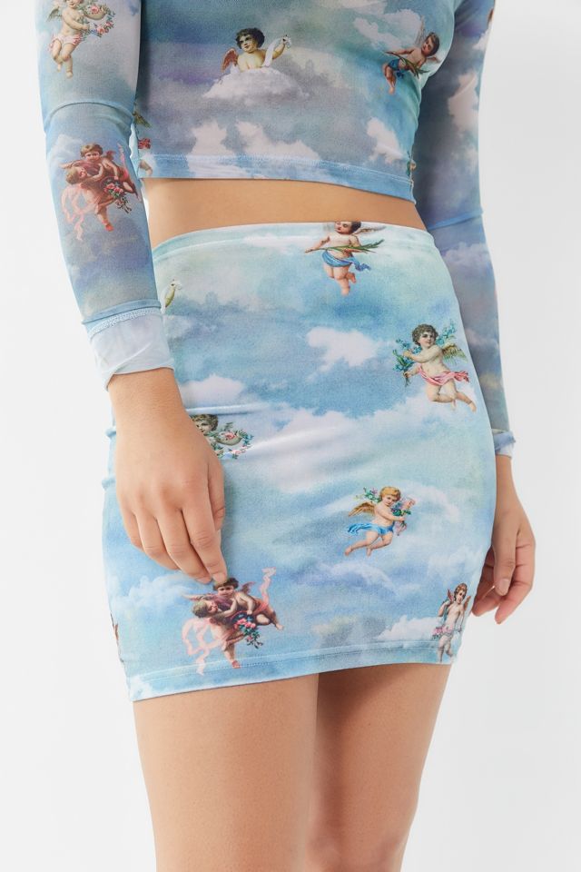 Motel Kimmy Cherub Velvet Mini Skirt  #1