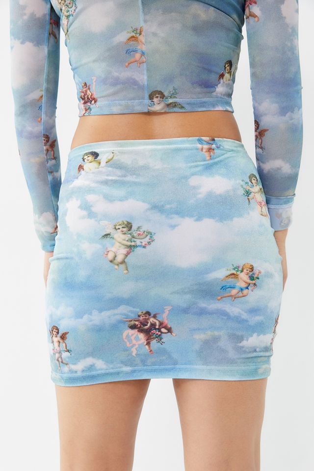 Motel Kimmy Cherub Velvet Mini Skirt  #2