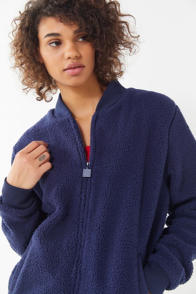 FILA Louis Sherpa Fleece Zip-Front Jacket #1