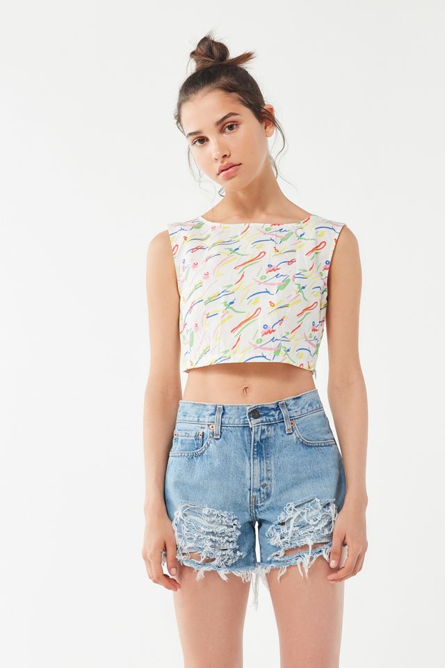 Urban Renewal Recycled Levi’s Destroyed Denim Short #4