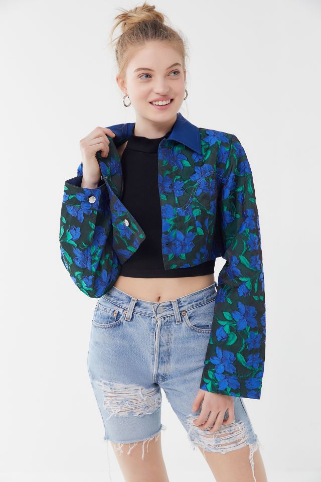 House Of Sunny Jacquard Cropped Work Jacket #1
