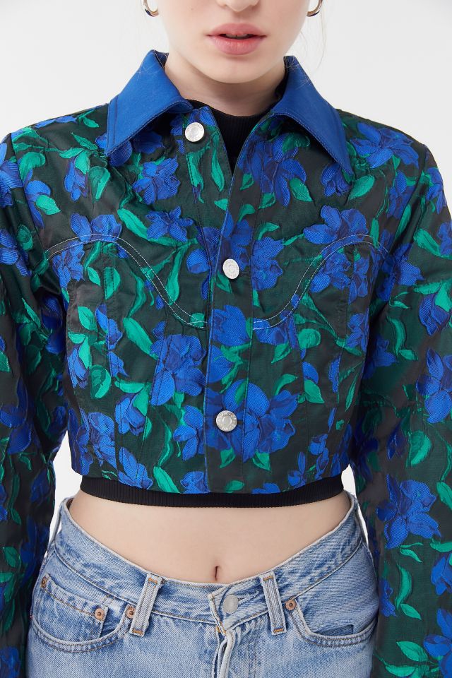 House Of Sunny Jacquard Cropped Work Jacket #4