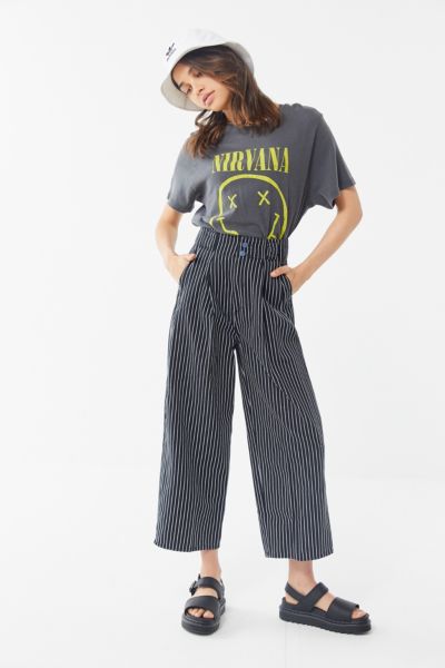 UO Mack Pleated High-Waisted Trouser Pant