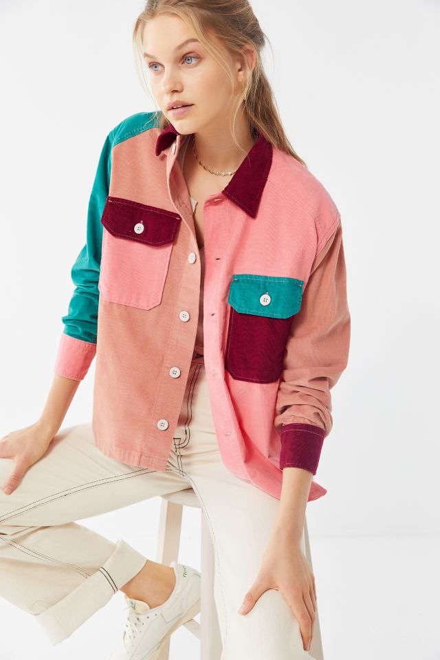 UO Colorblock Corduroy Button-Down Shirt #1