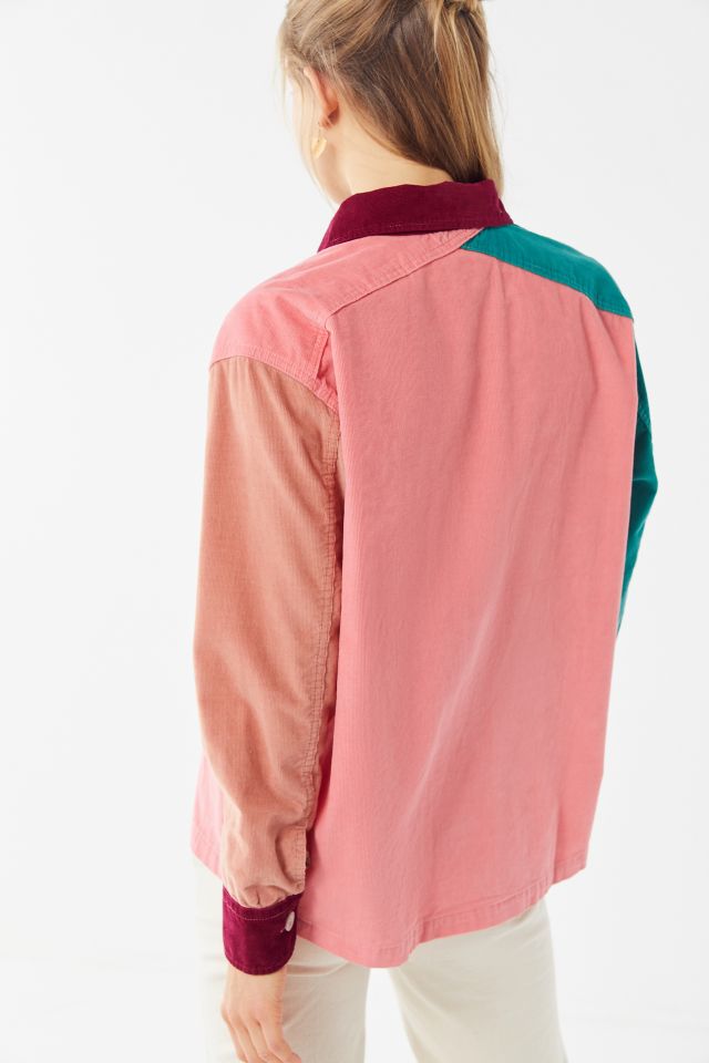 UO Colorblock Corduroy Button-Down Shirt #2