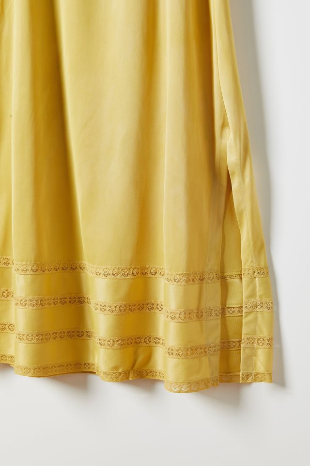 Jupe longue à enfiler  vintage jaune #1