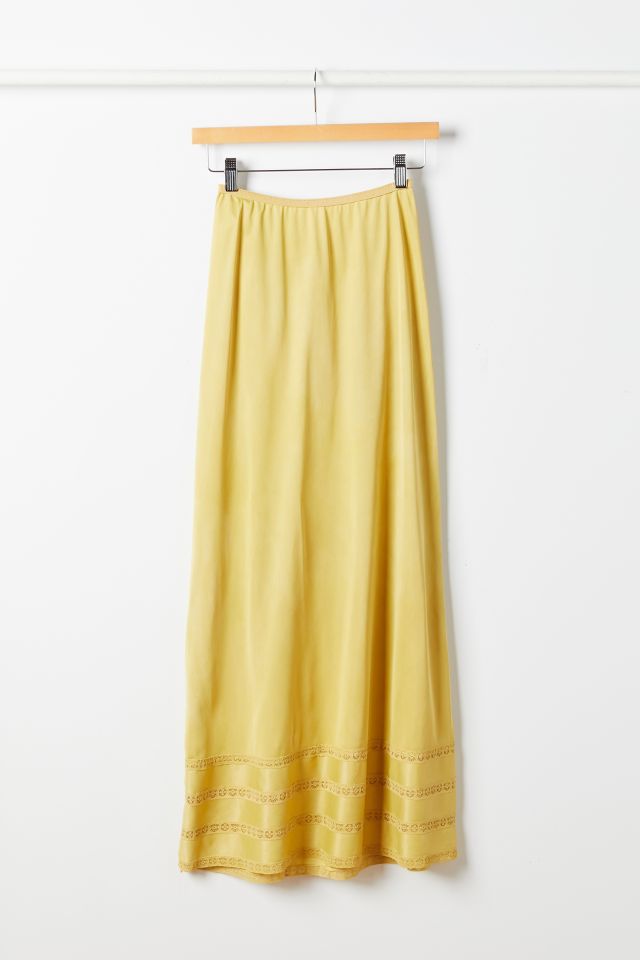 Jupe longue à enfiler  vintage jaune #2