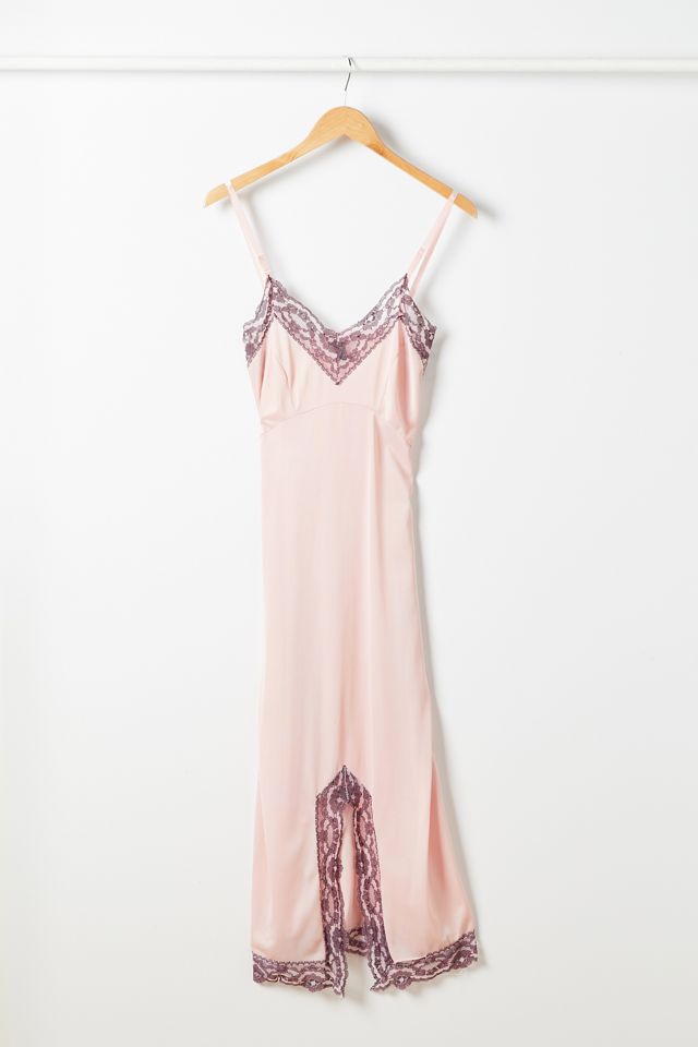 Vintage Pink Lace Trim Slip Dress | Urban Outfitters
