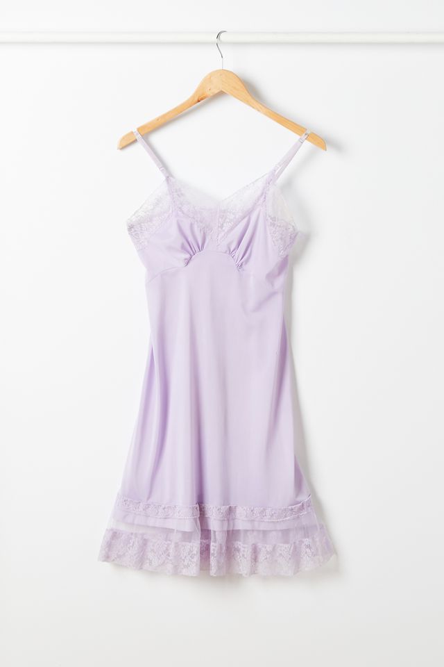 Vintage Lilac Lace Trim Slip Dress | Urban Outfitters Canada