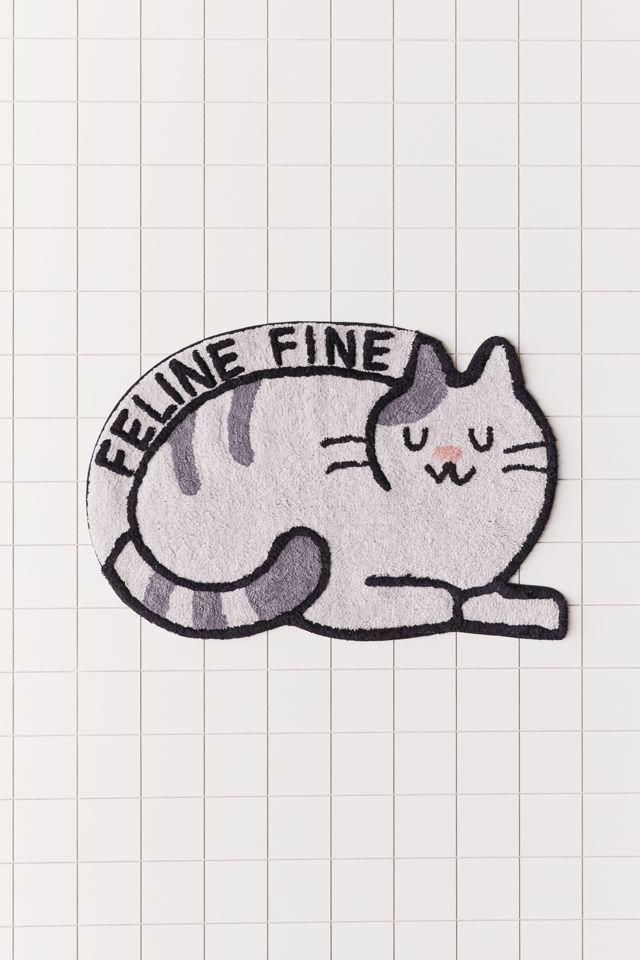 Feline Fine Bath Mat #1