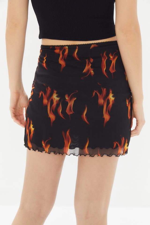 UO Printed Mesh Mini Skirt #2
