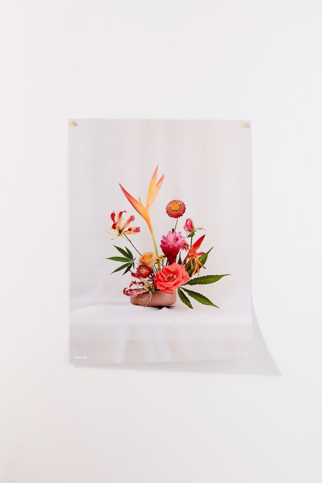 Broccoli Magazine X Goldleaf Red Ikebana Art Print #1