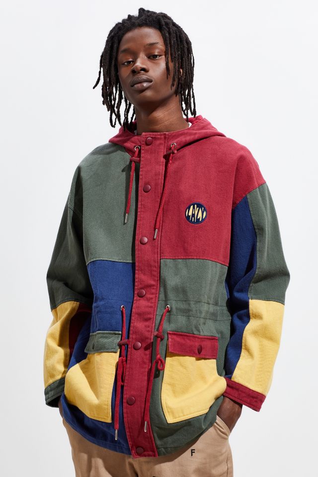 Lazy Oaf Colorblock Hooded Twill Jacket | Urban Outfitters