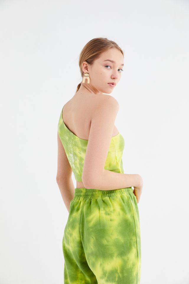 UO Wyn Washed Tie-Dye One-Shoulder Cropped Top #1