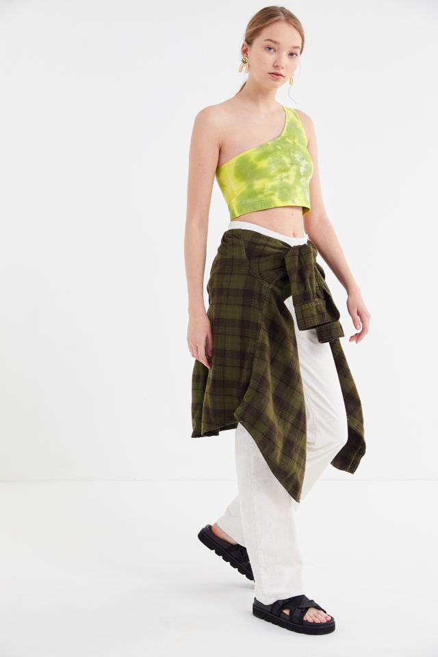 UO Wyn Washed Tie-Dye One-Shoulder Cropped Top #2