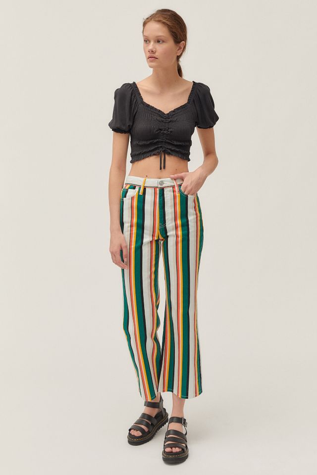 Urban Outfitters Shona Cinched Cropped Mesh Top worn by Georgia