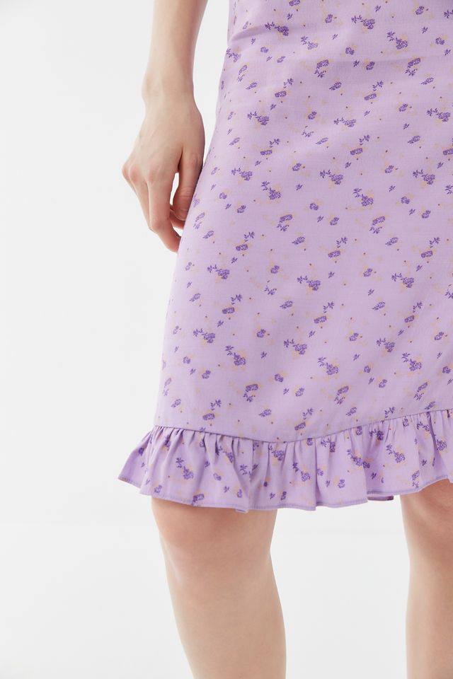 UO Iris Floral Ruffle Mom Skirt #3