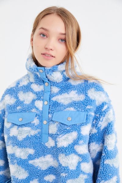 UO Cloud Nine Sherpa Popover Jacket | Urban Outfitters