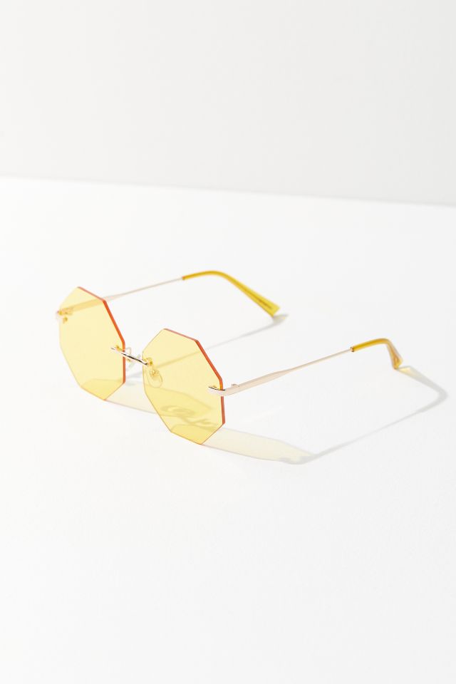 Stevie Rimless Hexagon Sunglasses #2