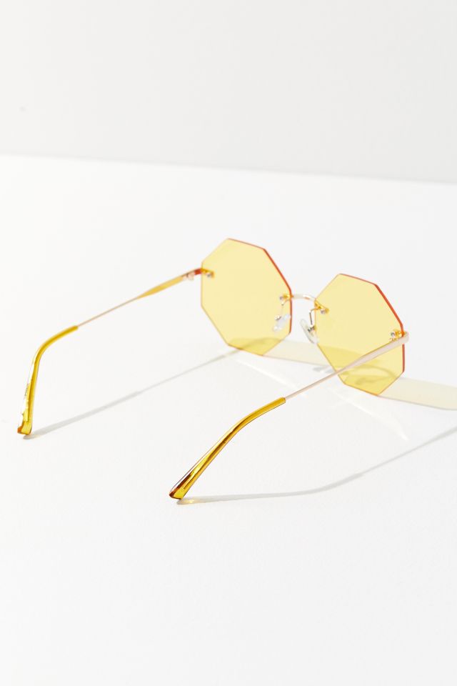 Stevie Rimless Hexagon Sunglasses #3