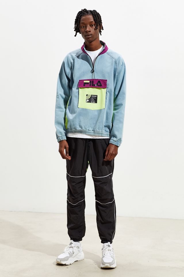 FILA UO Exclusive Doug Denim Track Jacket | Urban Outfitters