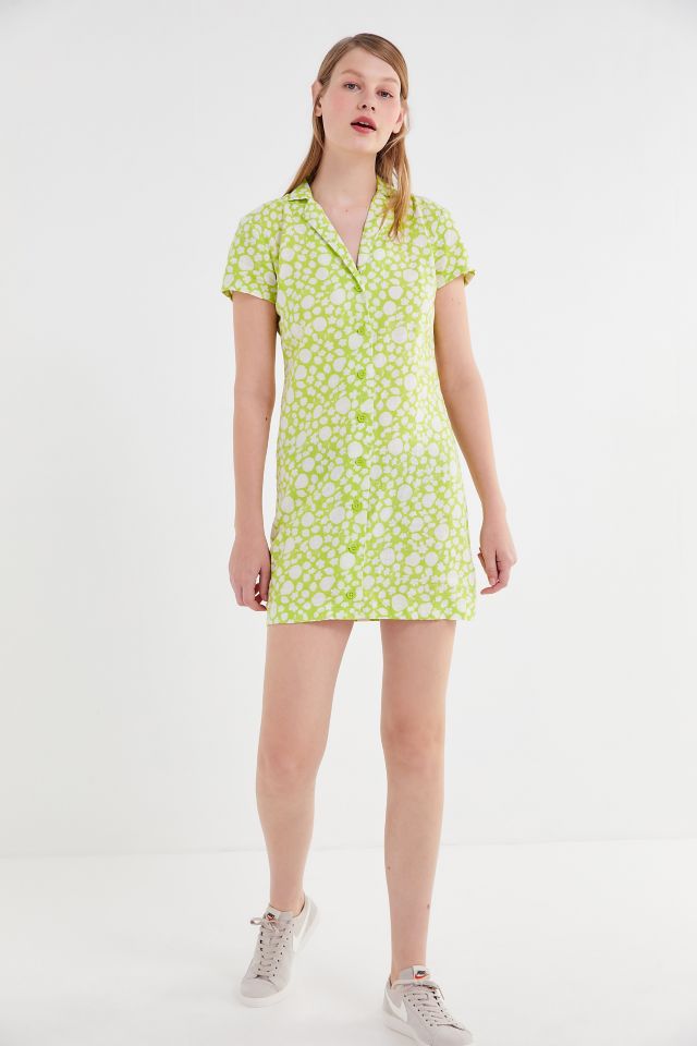 UO Malou Linen Button-Front Shirt Dress #2