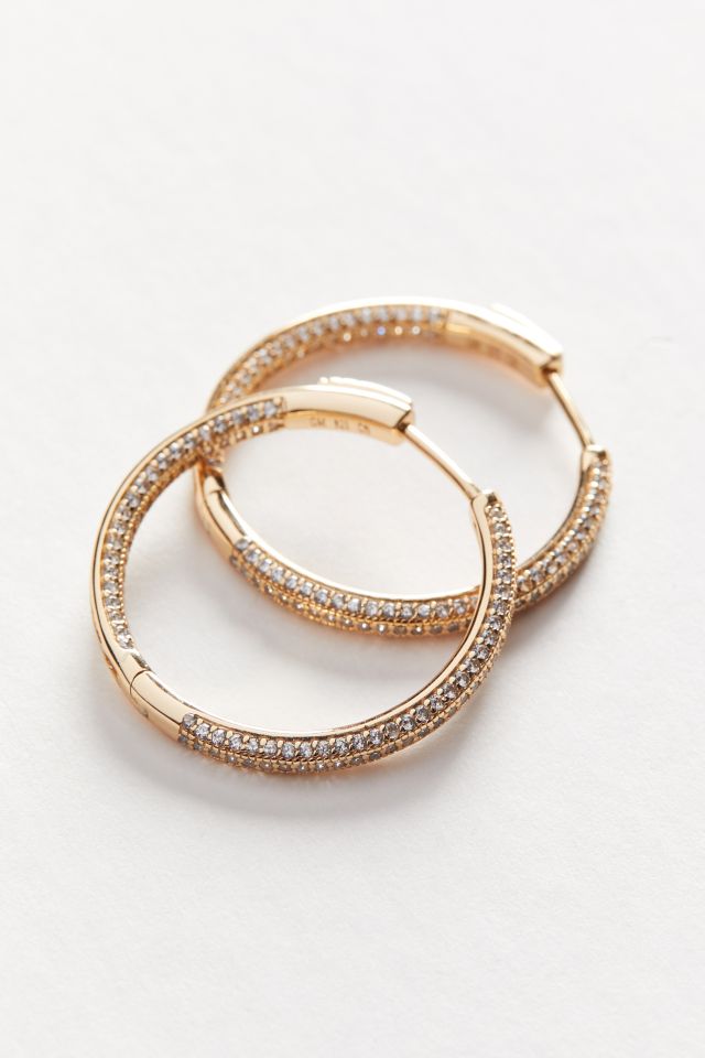 The M Jewelers Pavé Ravello Medium Hoop Earring