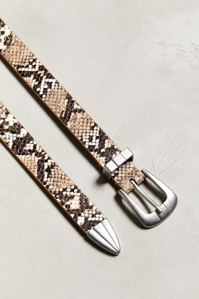 UO Faux Leather Reptile Skin Belt | Urban Outfitters display picture 1