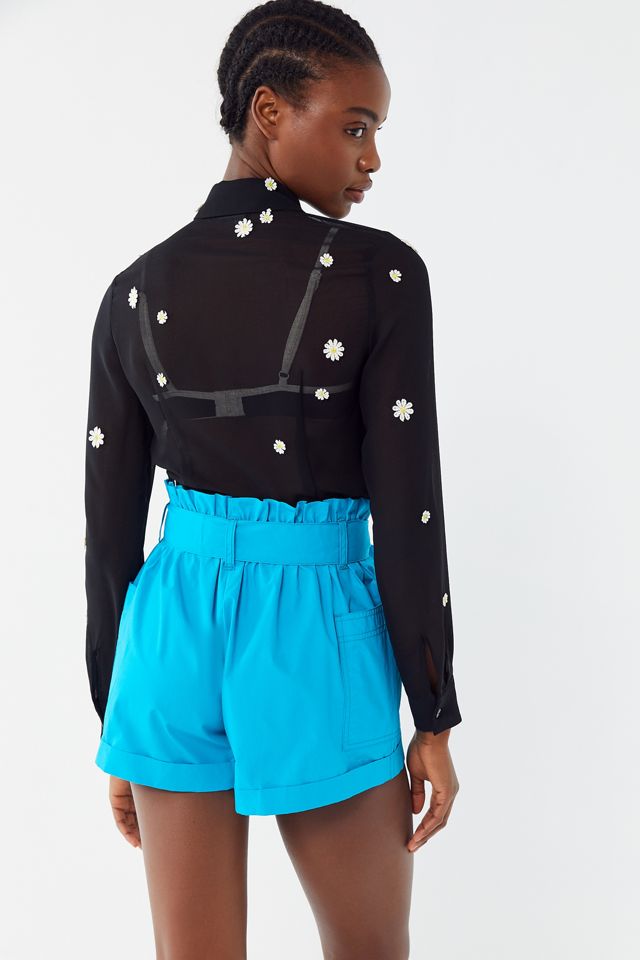 UO Josie Belted Tie-Front Paperbag Short #2