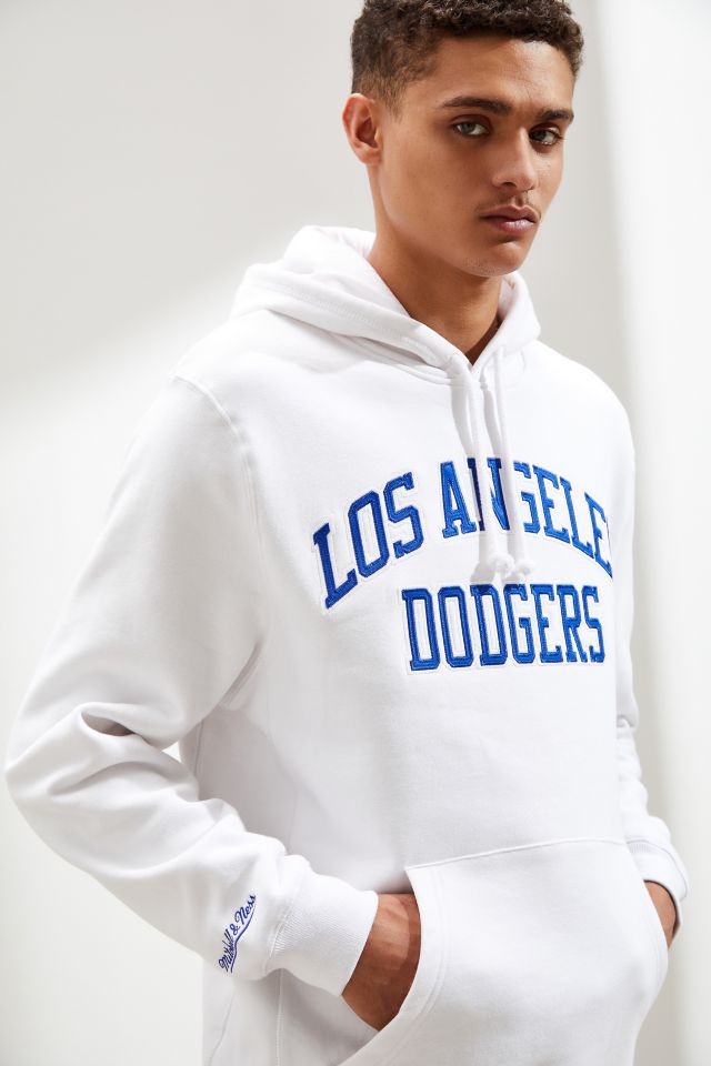 Mitchell & Ness Los Angeles Dodgers Logo Tackle Twill Hoodie Sweatshirt