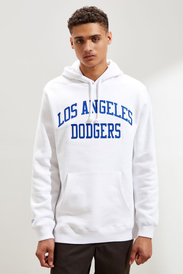Mitchell & Ness Los Angeles Dodgers Logo Tackle Twill Hoodie Sweatshirt