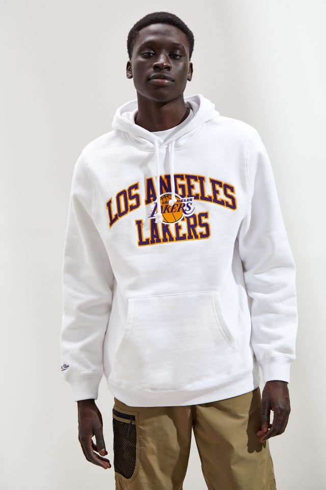 Youth Los Angeles Lakers Primary Logo Tackle Twill Applique Hoodie  Sweatshirt on Closeout