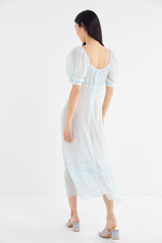 UO Salem Sheer Puff Sleeve Maxi Dress #3