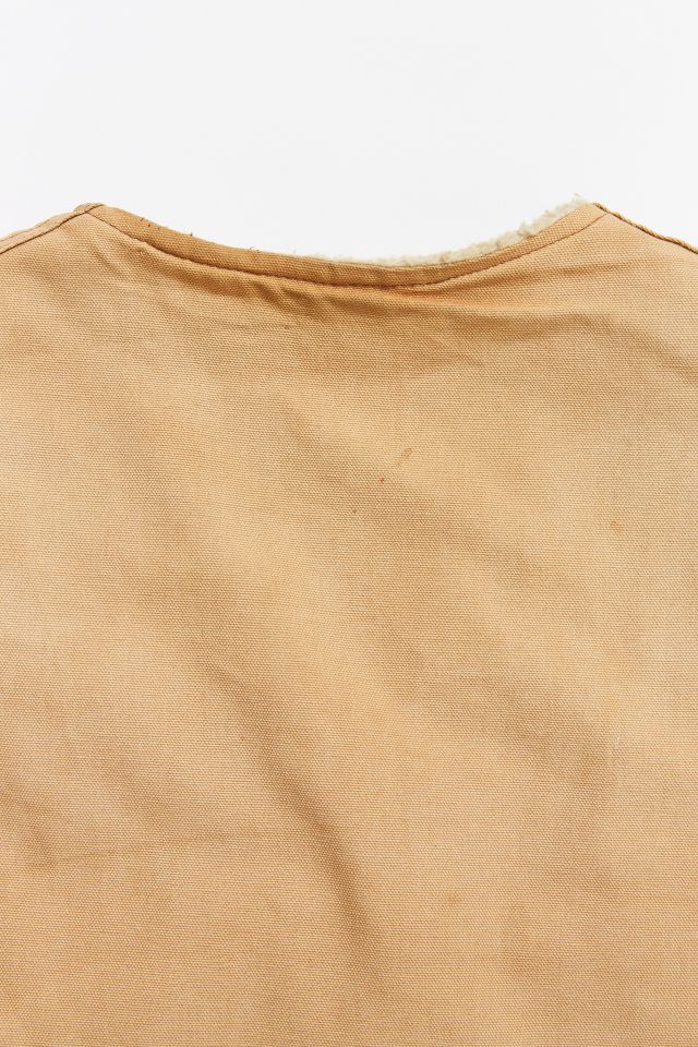 Vintage Carhartt Sand Sherpa Lined Vest #4
